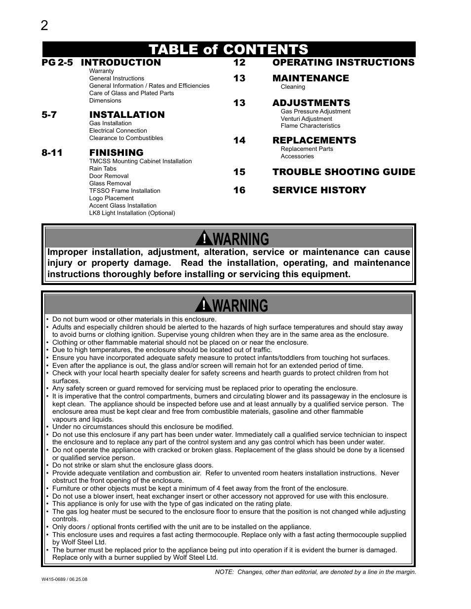 Napoleon Fireplaces GSST8N User Manual | Page 2 / 16