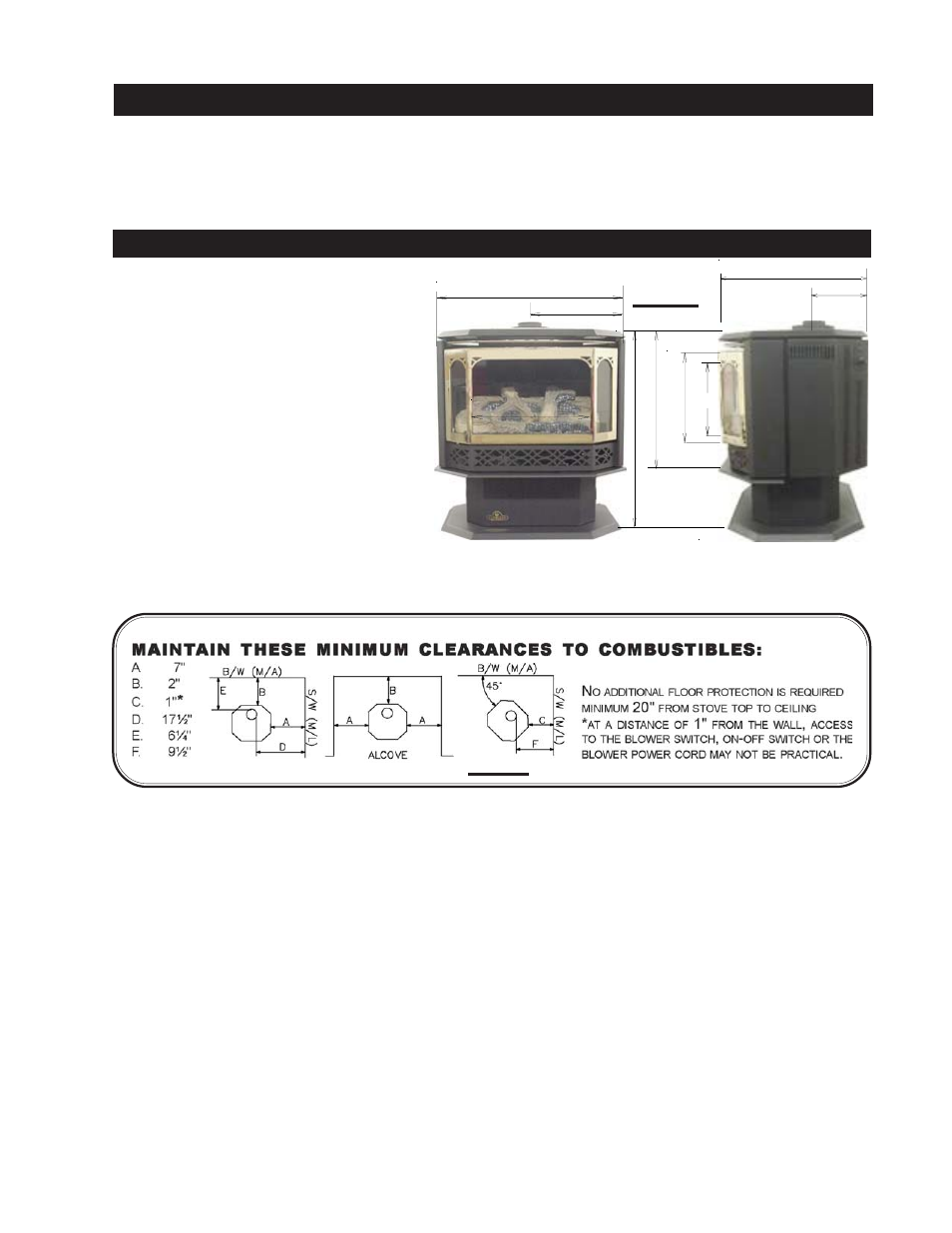 Location & clearances | Napoleon Fireplaces GDS 50-N User Manual | Page 5 / 24