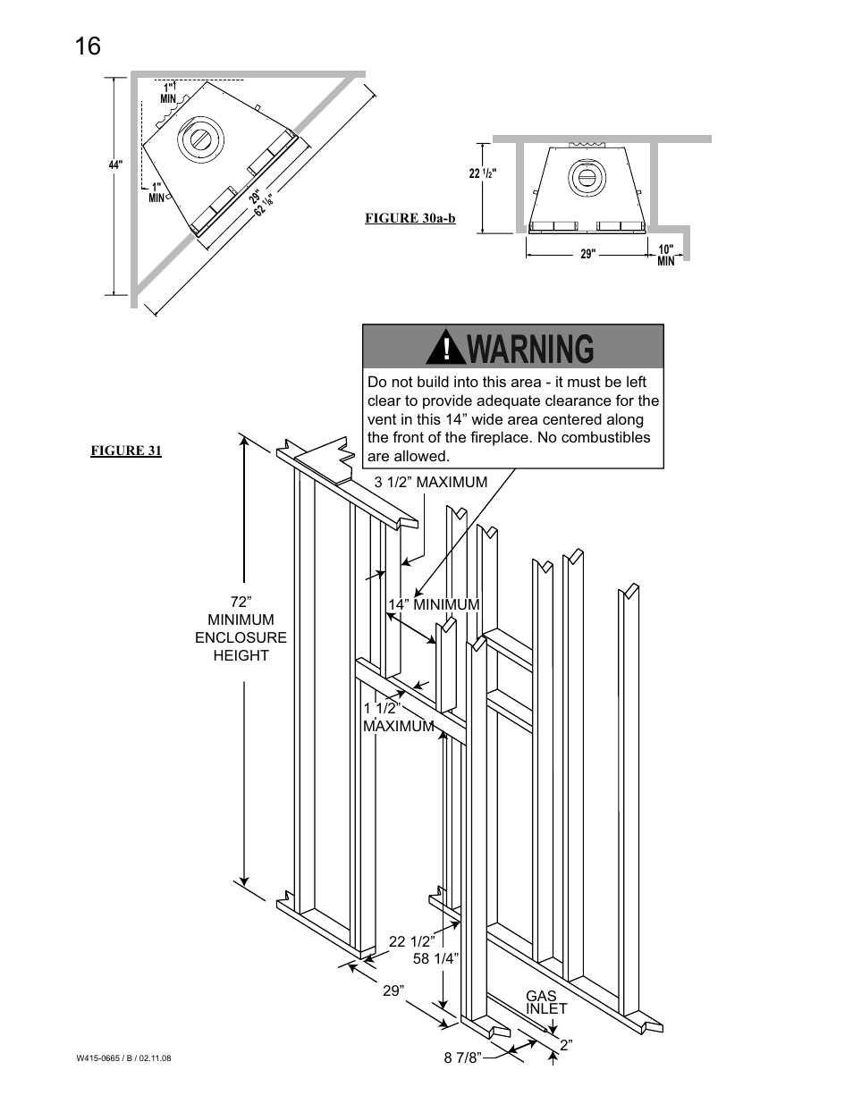 Warning | Napoleon Fireplaces GD82PT-PA User Manual | Page 16 / 32