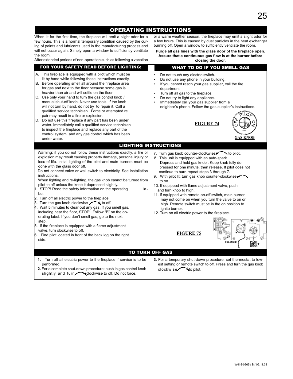 Operating instructions | Napoleon Fireplaces GD82PT-PA User Manual | Page 25 / 32