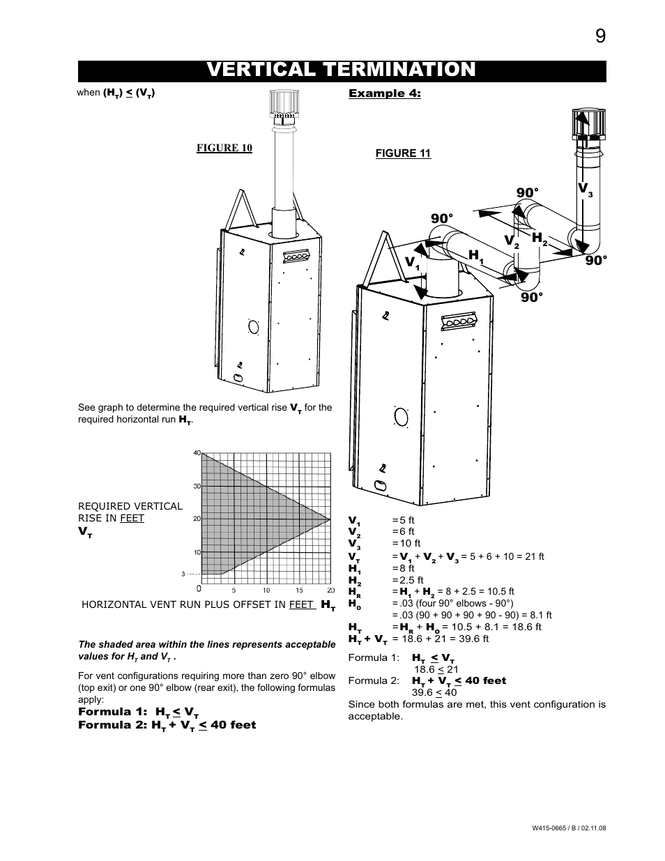 Vertical termination, 90° h | Napoleon Fireplaces GD82PT-PA User Manual | Page 9 / 32