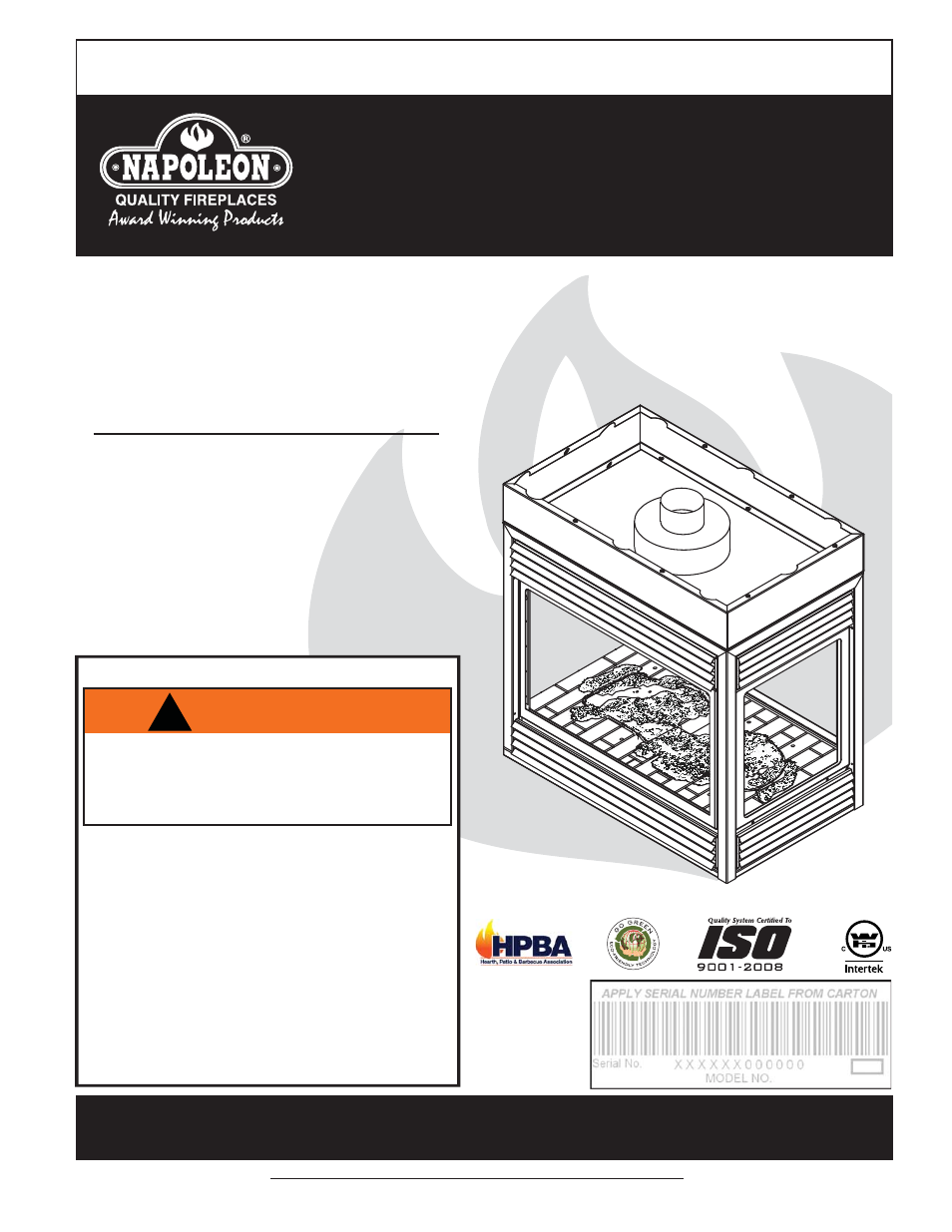 Napoleon Fireplaces BGNV40-P User Manual | 38 pages