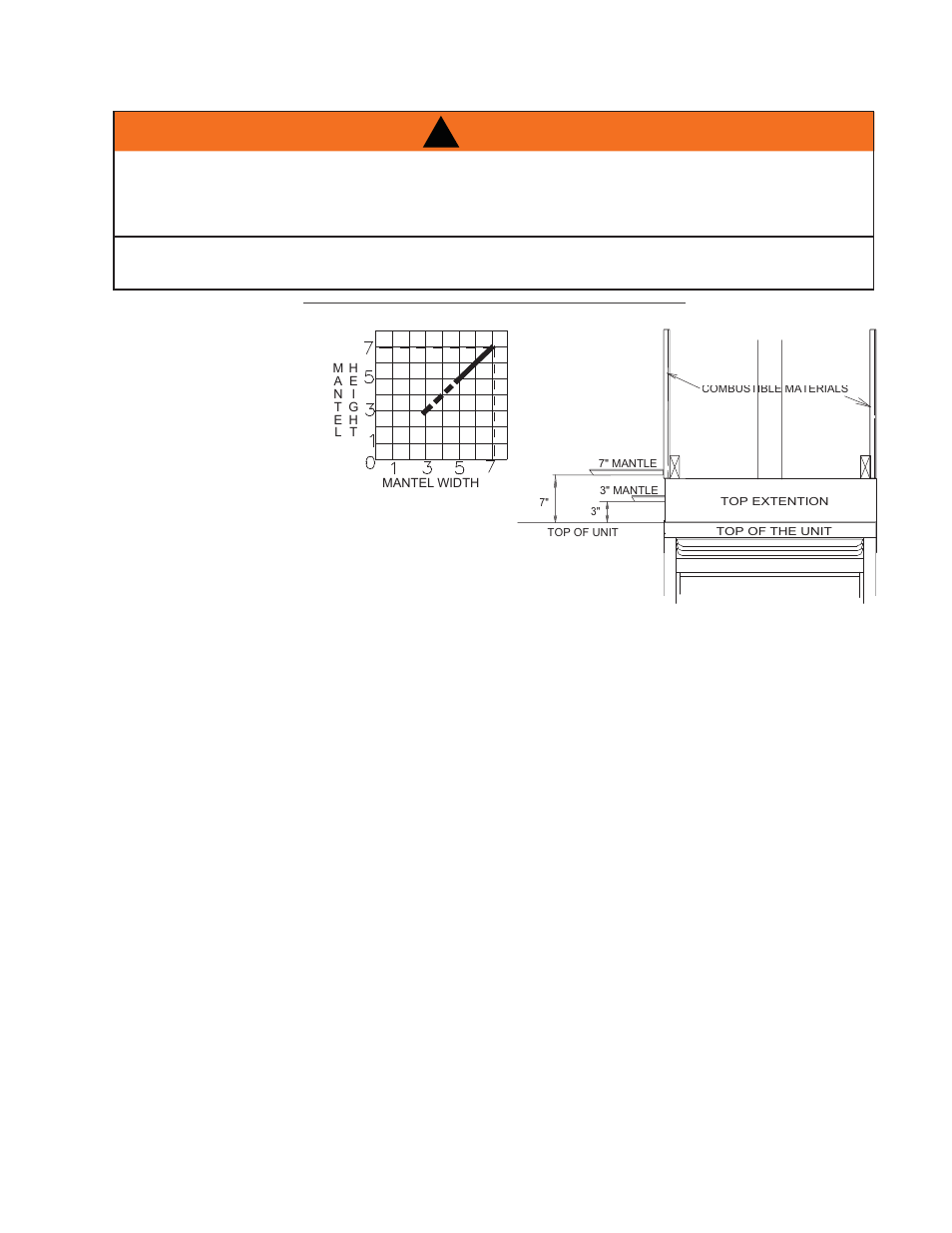 Warning, 6 minimum mantel clearances | Napoleon Fireplaces BGNV40-P User Manual | Page 18 / 38