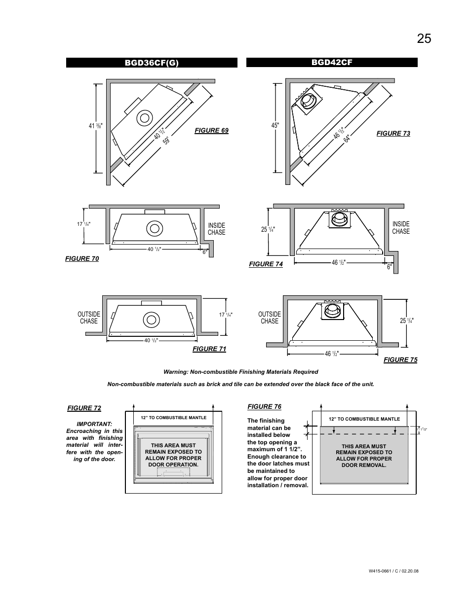Bgd36cf(g) bgd42cf | Napoleon Fireplaces BGD36CFPTR User Manual | Page 25 / 48