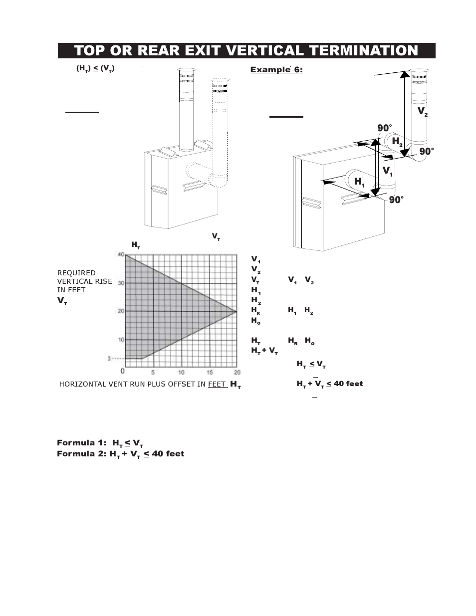 Top or rear exit vertical termination, 90° h | Napoleon Fireplaces BGD36PTR User Manual | Page 13 / 32