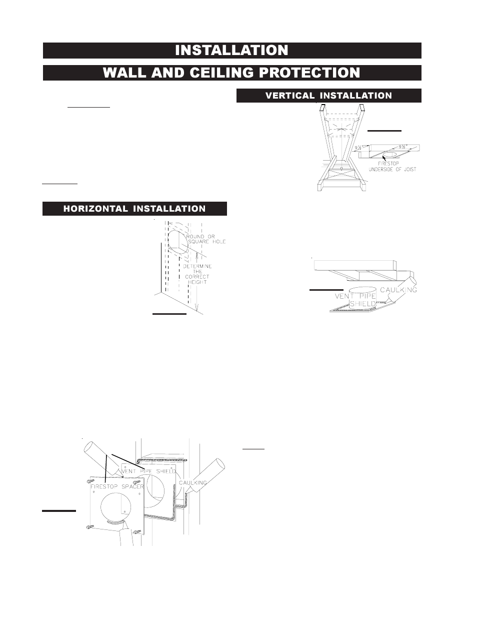 Installation wall and ceiling protection | Napoleon Fireplaces BGD36PTR User Manual | Page 16 / 32