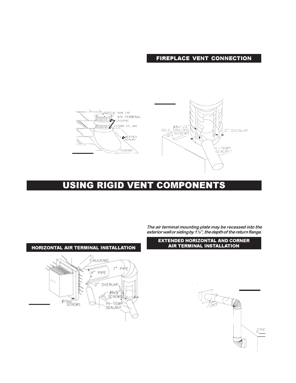 Using rigid vent components | Napoleon Fireplaces BGD36PTR User Manual | Page 18 / 32