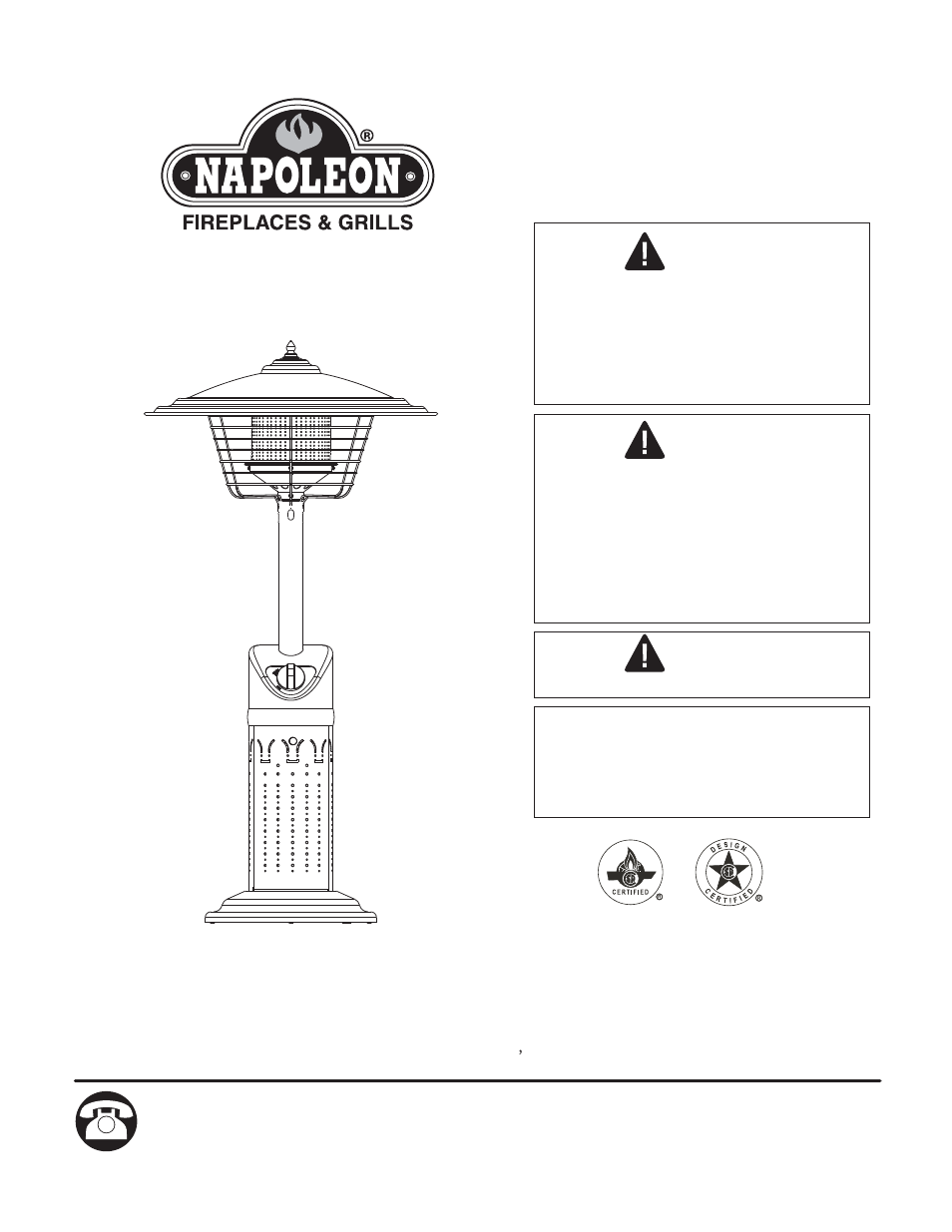 Napoleon Fireplaces Tabeltop Patio Heater SRPT03-XXXX User Manual | 19 pages