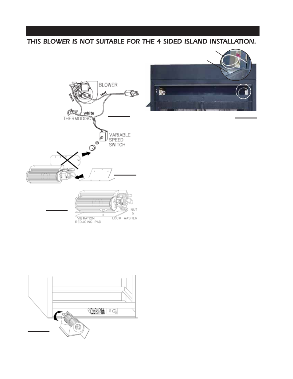 Optional blower installation | Napoleon Fireplaces BGNV40-N User Manual | Page 18 / 28
