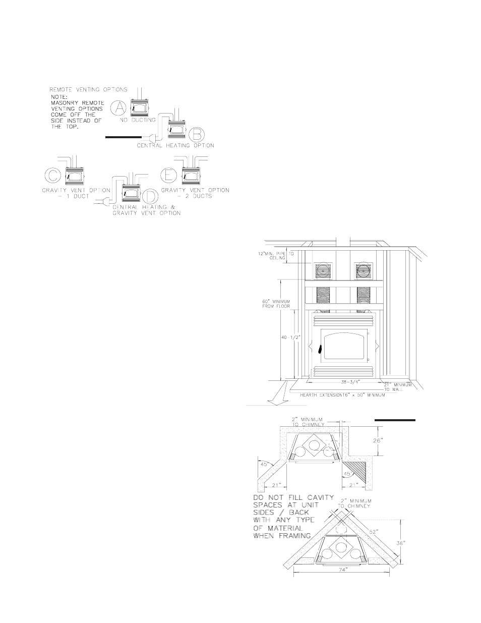Install ation / framing | Napoleon Fireplaces NZ25 User Manual | Page 6 / 16