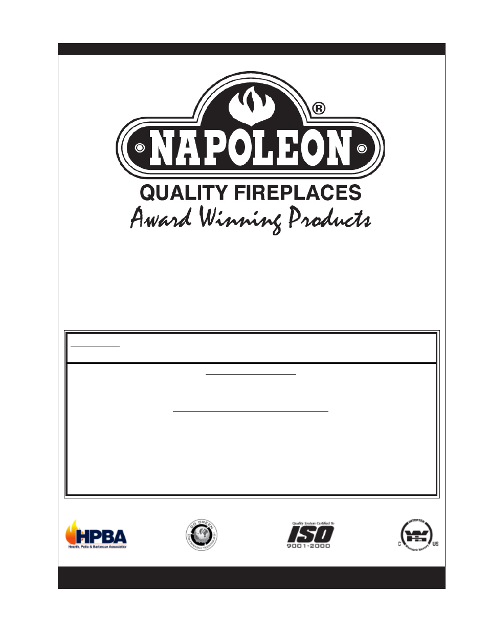 Napoleon Fireplaces BGNV36N User Manual | 20 pages