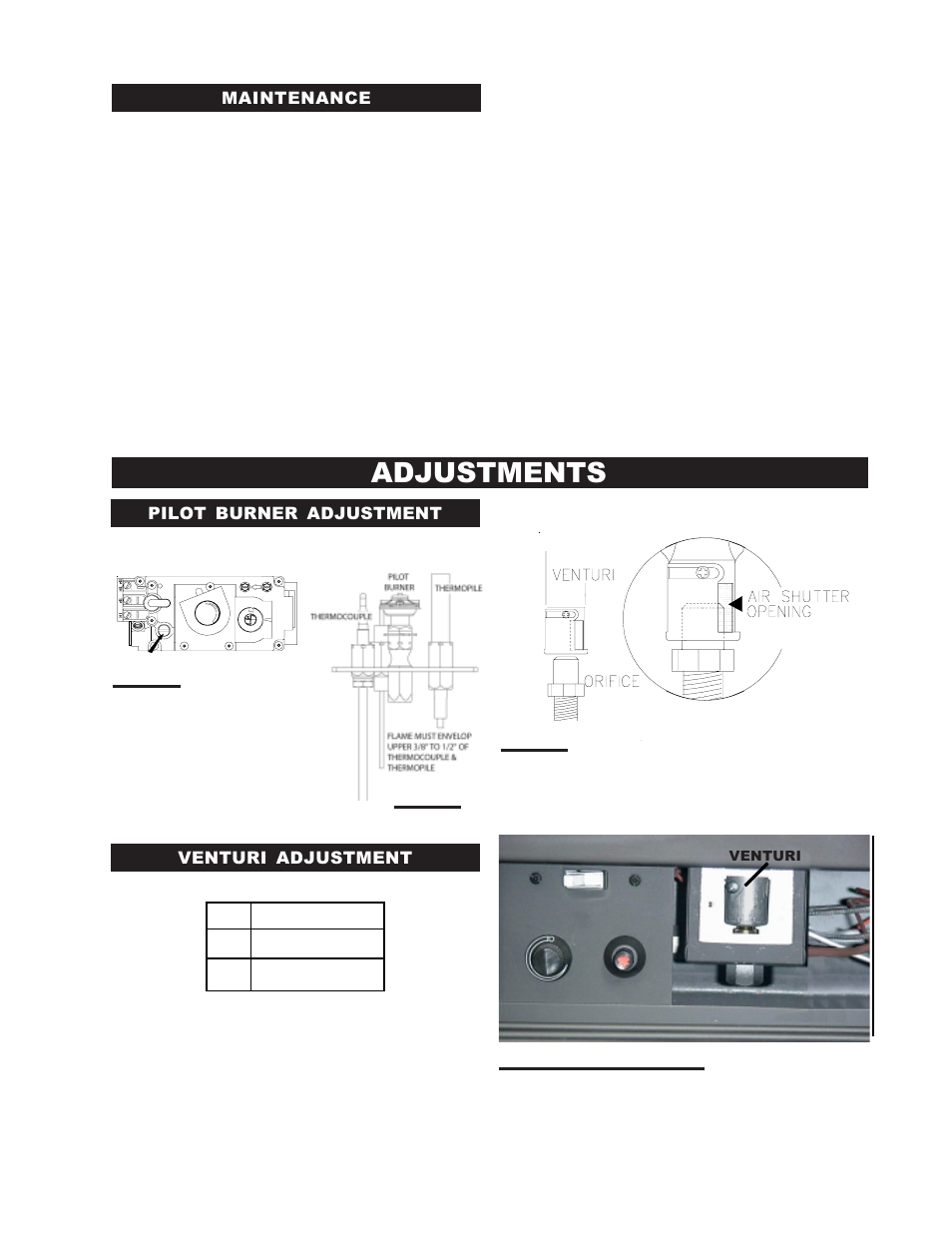 Adjustments | Napoleon Fireplaces BGNV36N User Manual | Page 13 / 20