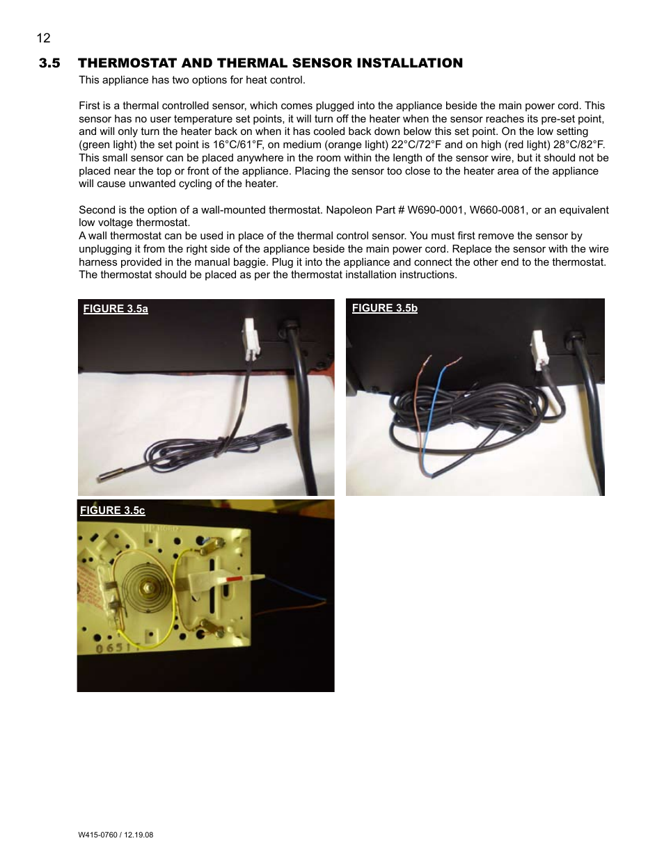 Napoleon Fireplaces EF30G User Manual | Page 12 / 20