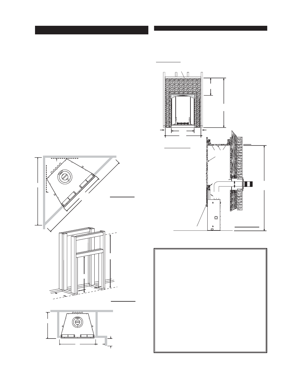 Warning, Framing | Napoleon Fireplaces PARK AVENUE GD82PT User Manual | Page 15 / 34