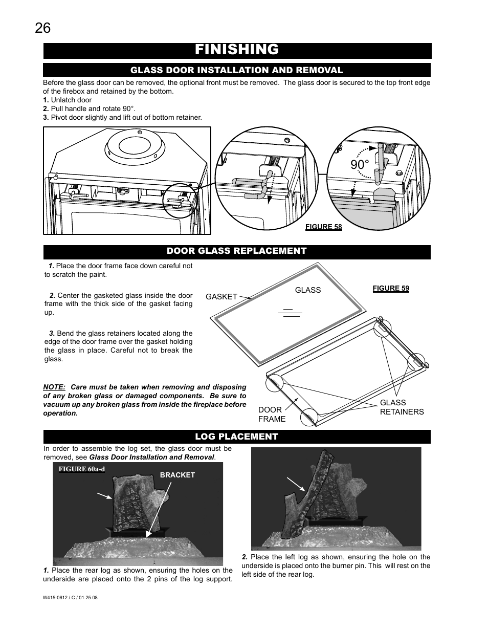 Finishing | Napoleon Fireplaces Vittoria GD19P User Manual | Page 26 / 36