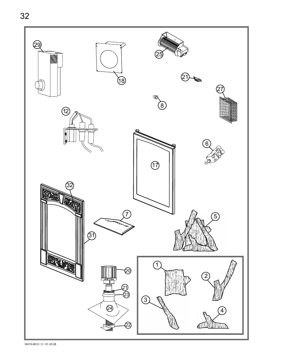 Napoleon Fireplaces Vittoria GD19P User Manual | Page 32 / 36