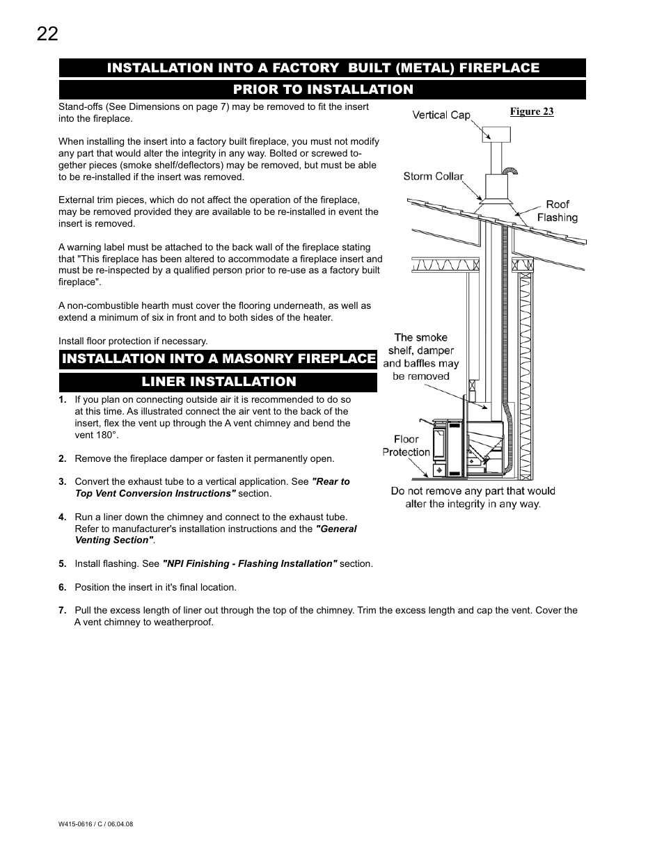 Napoleon Fireplaces NPI40 User Manual | Page 22 / 44