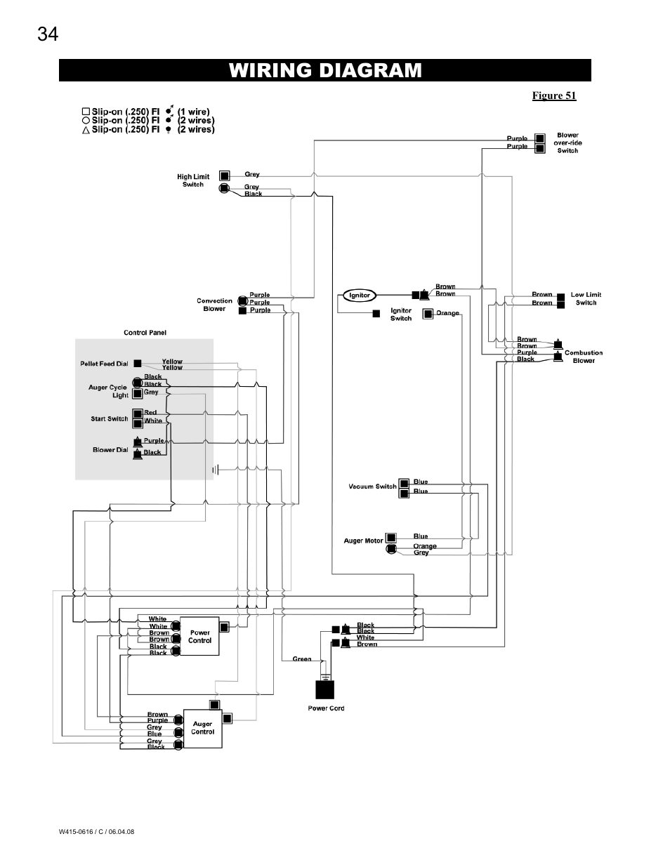 34 wiring diagram | Napoleon Fireplaces NPI40 User Manual | Page 34 / 44