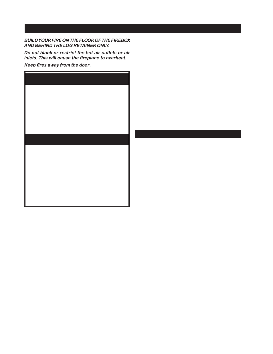 Trouble shooting guide, Don'ts | Napoleon Fireplaces NZ26 User Manual | Page 18 / 20