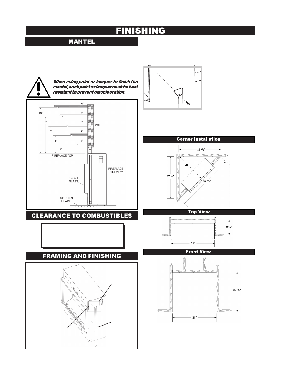 Finishing | Napoleon Fireplaces EF38H User Manual | Page 6 / 12