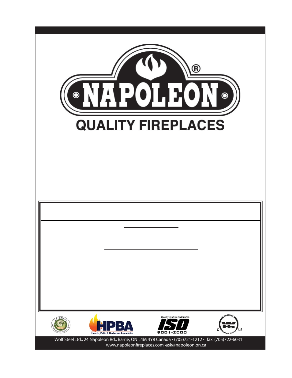 Napoleon Fireplaces GDIZC-N User Manual | 16 pages