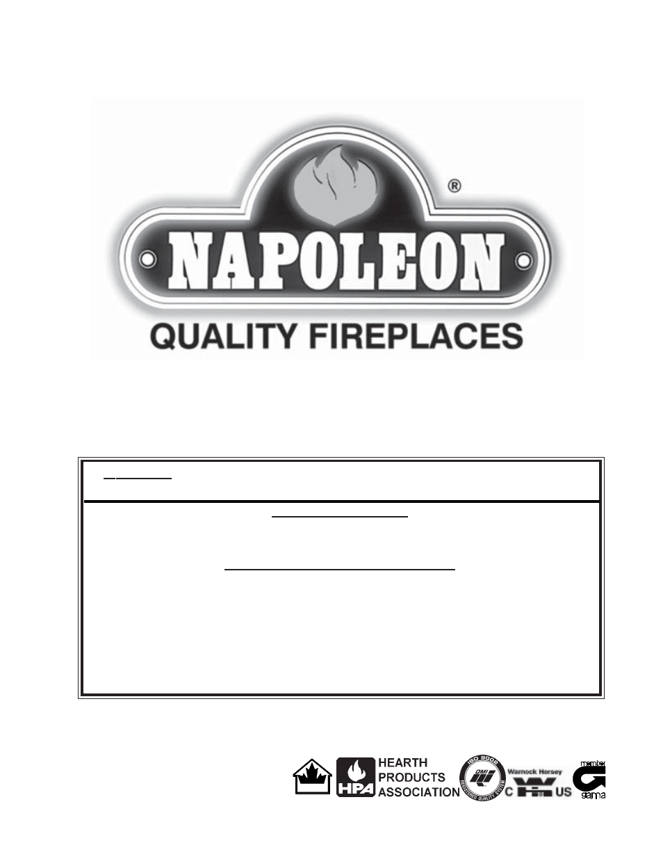 Napoleon Fireplaces GS 28-N User Manual | 24 pages