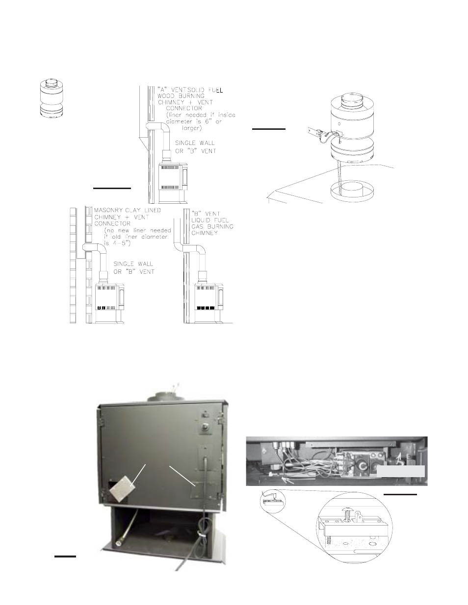 B-vent specifics - model gs28, Adapter installation | Napoleon Fireplaces GS 28-N User Manual | Page 11 / 24