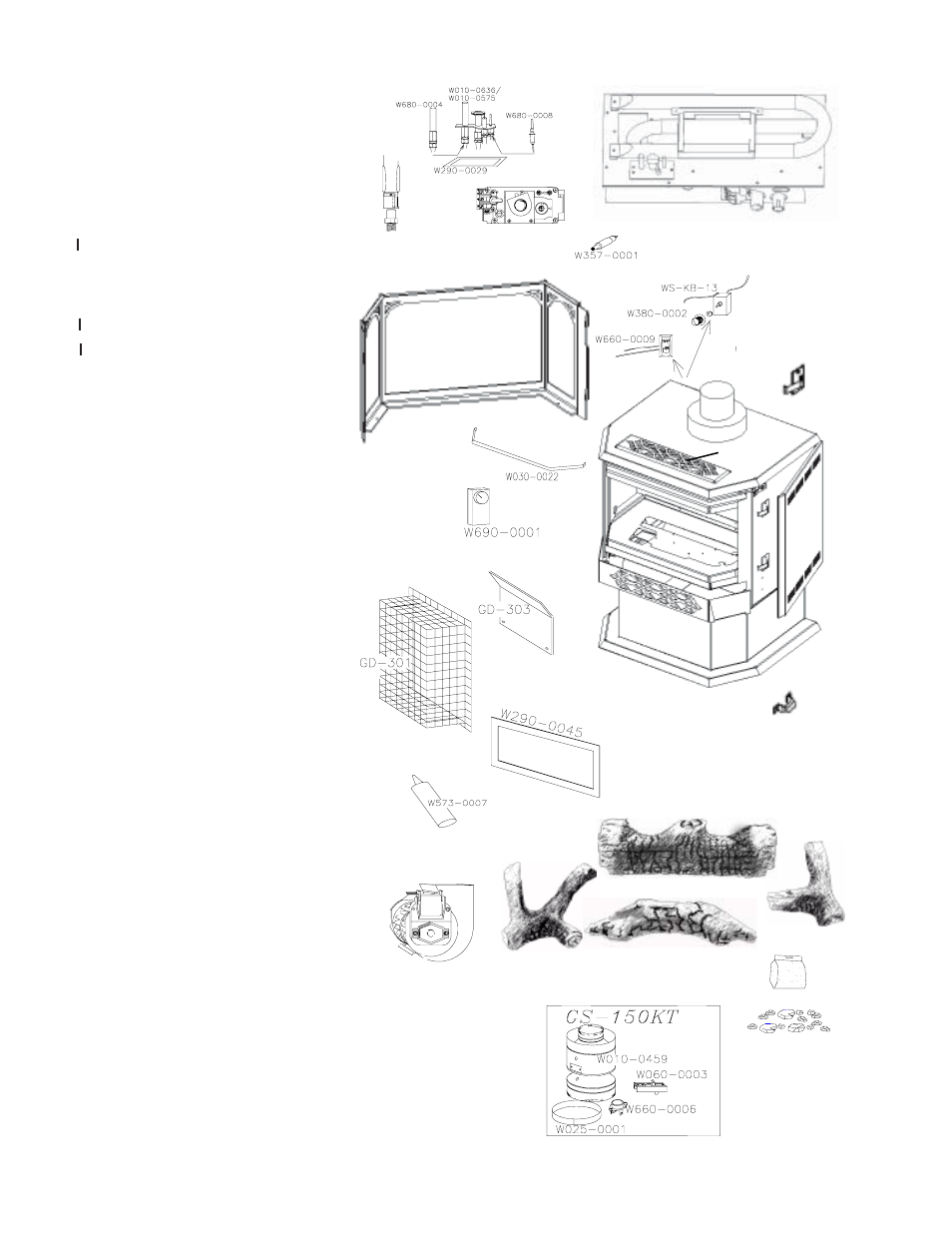 Part # description replacement parts: gds28/gs28, Gs28, Accessories / options gds28 / gs28 | Gds28, Gz-552 | Napoleon Fireplaces GS 28-N User Manual | Page 20 / 24