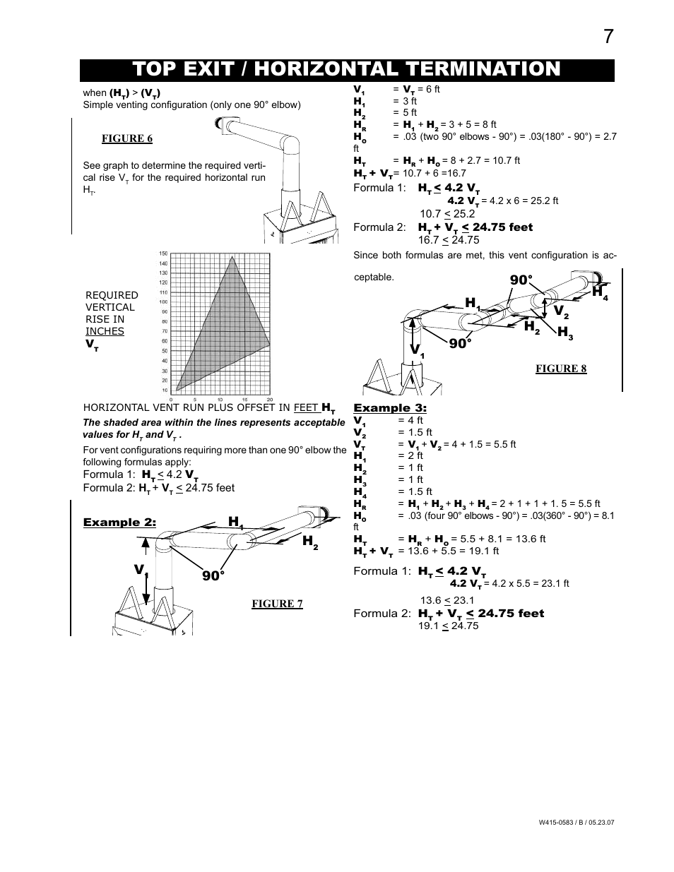 Top exit / horizontal termination, 90° h | Napoleon Fireplaces GD82PT-T User Manual | Page 7 / 31