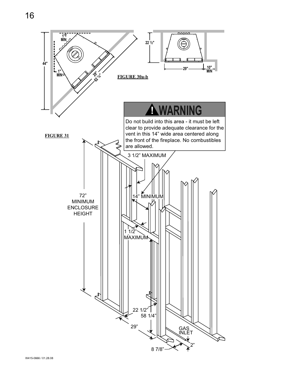 Warning | Napoleon Fireplaces GD82NT-T User Manual | Page 16 / 32