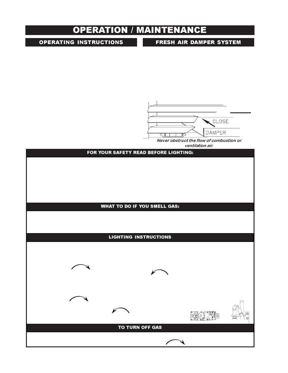 Operation / maintenance | Napoleon Fireplaces GI3016-P User Manual | Page 10 / 16