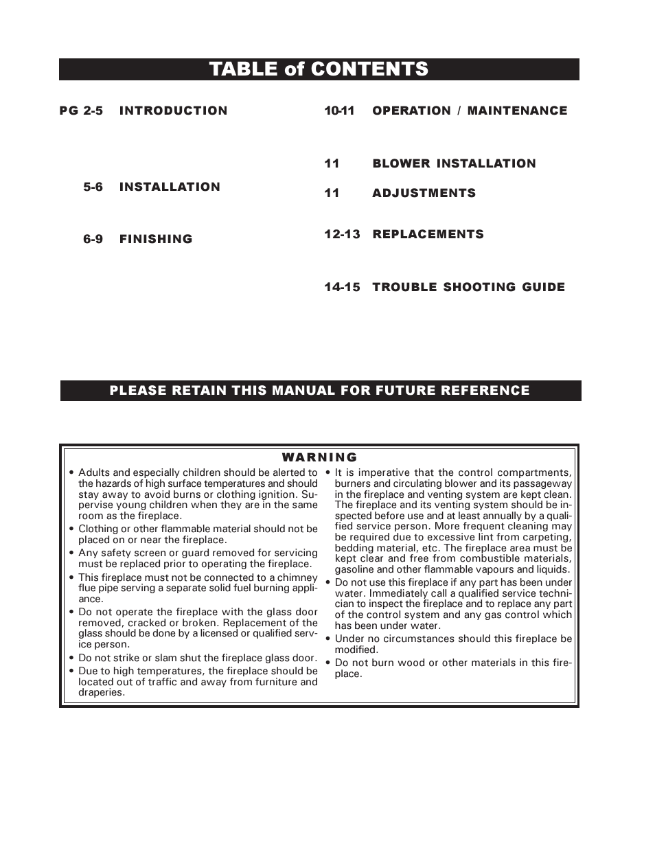 Napoleon Fireplaces GI3016-P User Manual | Page 2 / 16