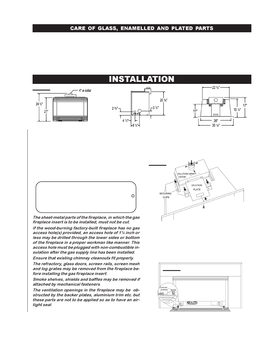 Installation | Napoleon Fireplaces GI3016-P User Manual | Page 5 / 16