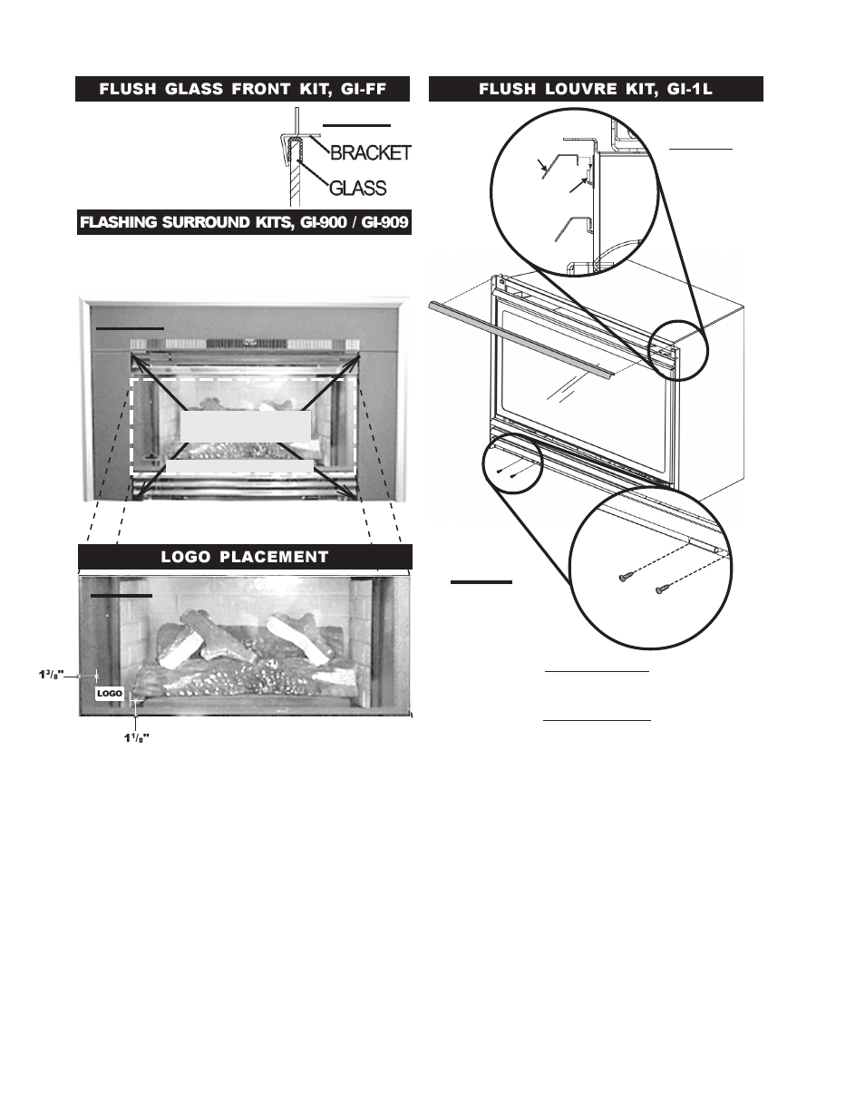 Flush louvre kit, gi-1l | Napoleon Fireplaces GI3016-P User Manual | Page 8 / 16