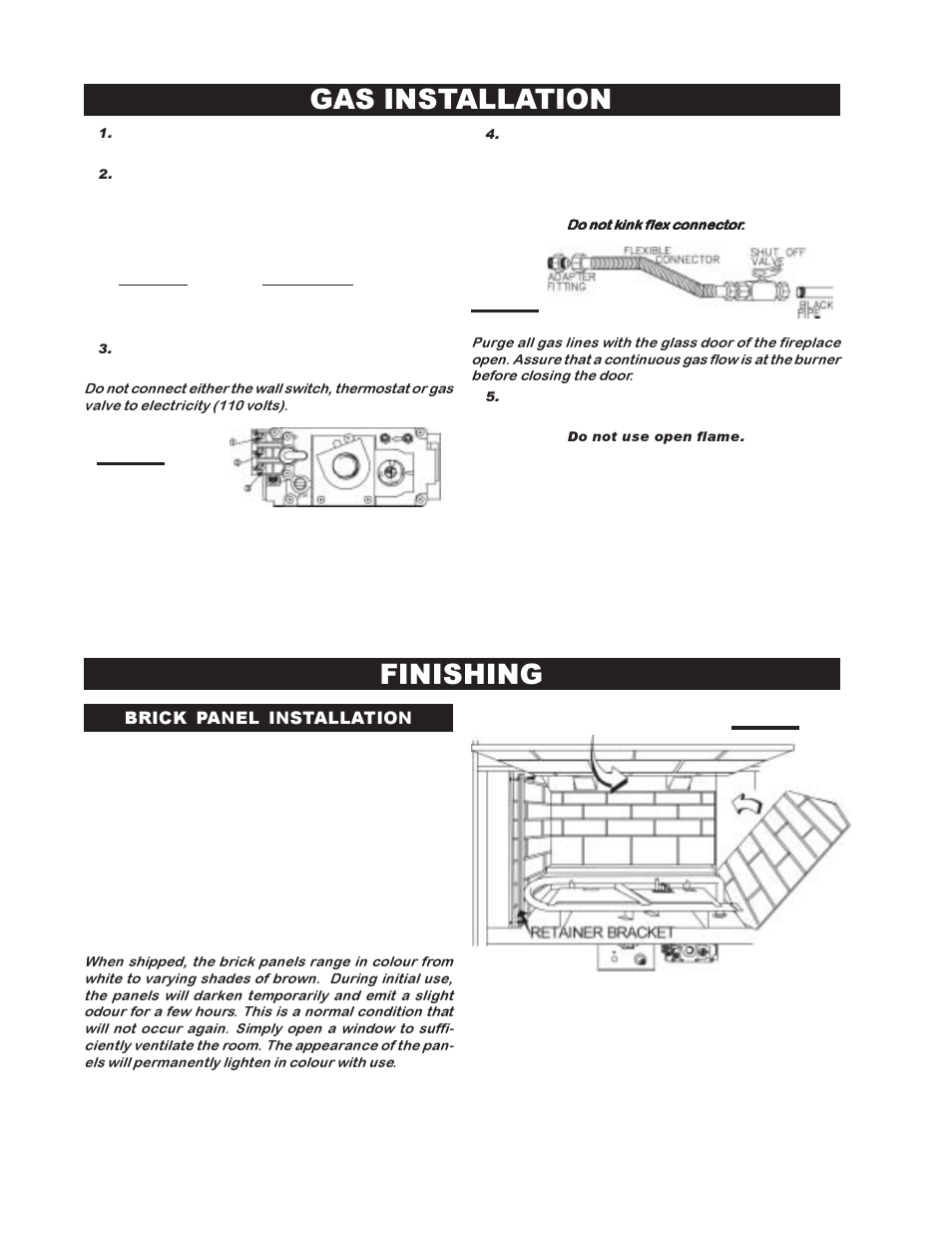 Gas installation finishing | Napoleon Fireplaces GD45-P User Manual | Page 14 / 24