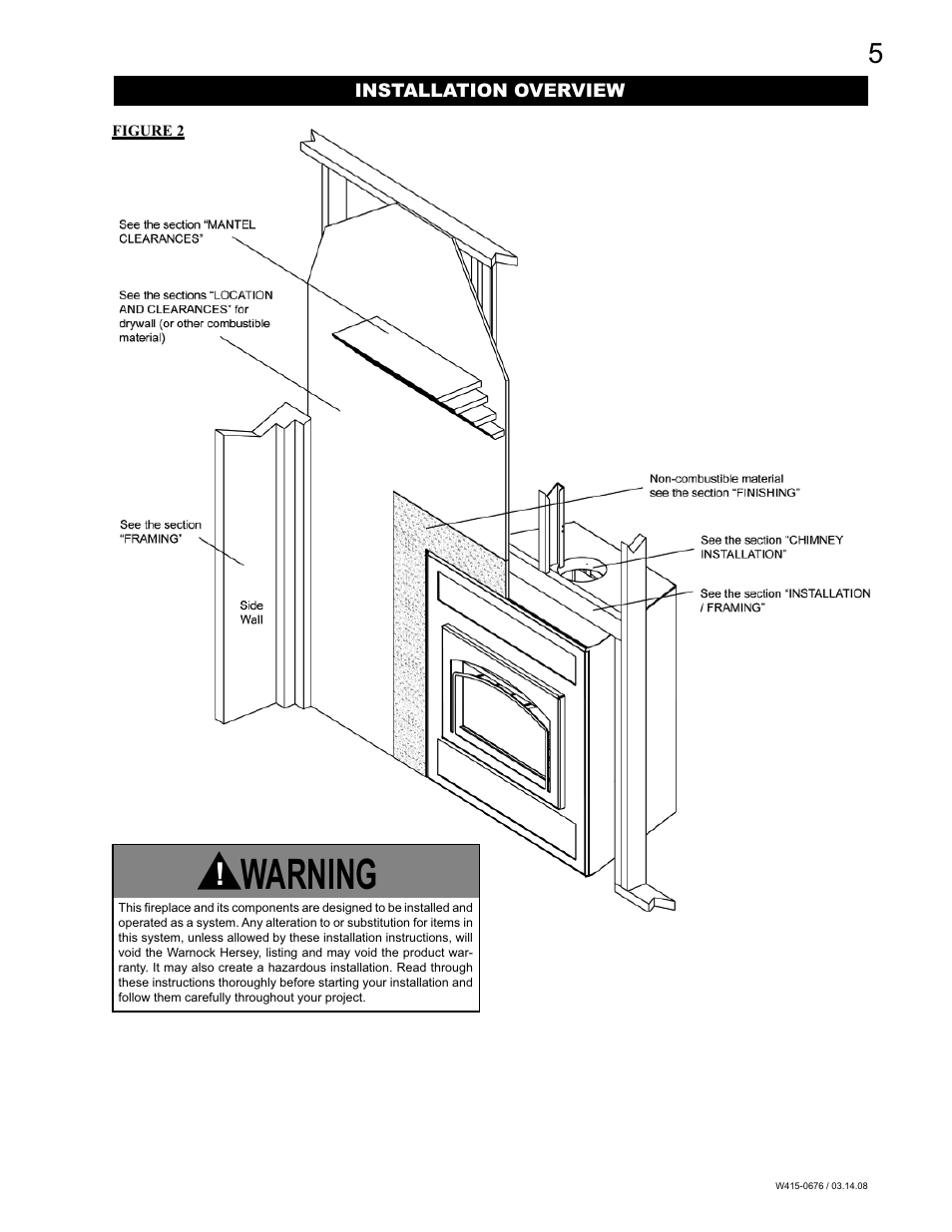Warning | Napoleon Fireplaces NZ-26 User Manual | Page 5 / 24