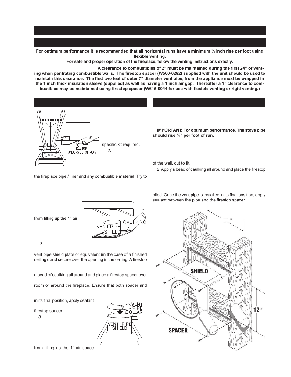 Installation wall and ceiling protection | Napoleon Fireplaces GD82NT User Manual | Page 11 / 34