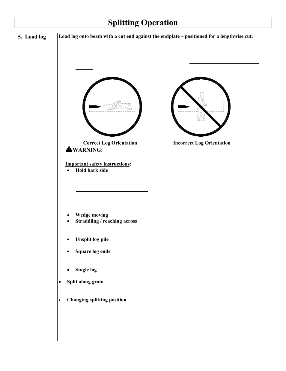 Splitting operation | North Star M1108D User Manual | Page 23 / 45