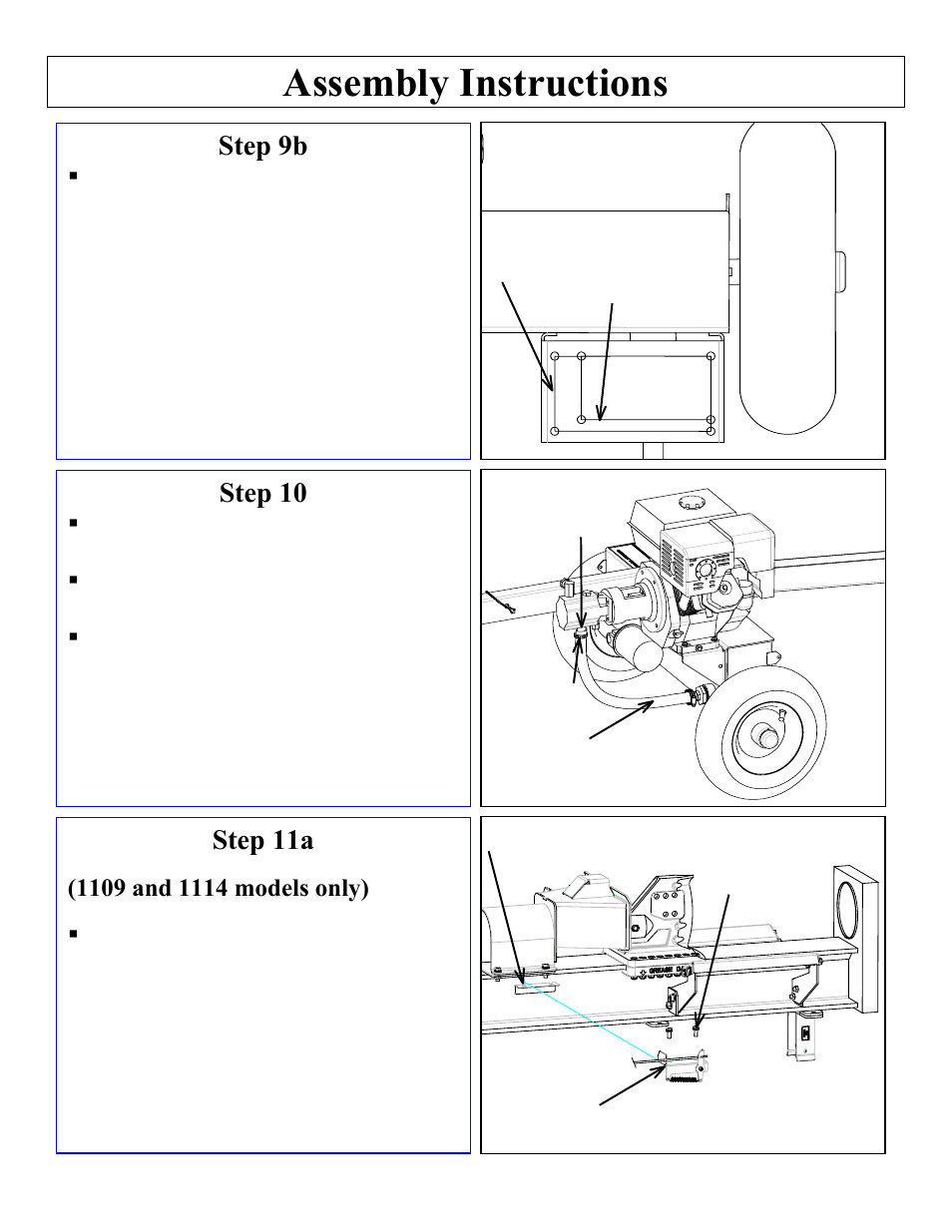 Assembly instructions, Step 10, Step 11a | Step 9b | North Star M1108D User Manual | Page 43 / 45