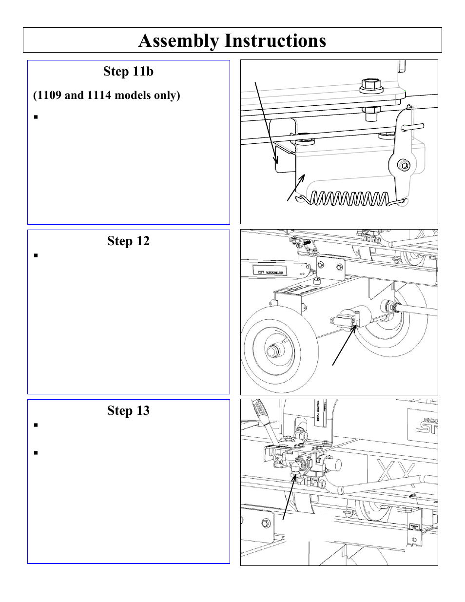 Assembly instructions, Step 11b, Step 12 | Step 13 | North Star M1108D User Manual | Page 44 / 45