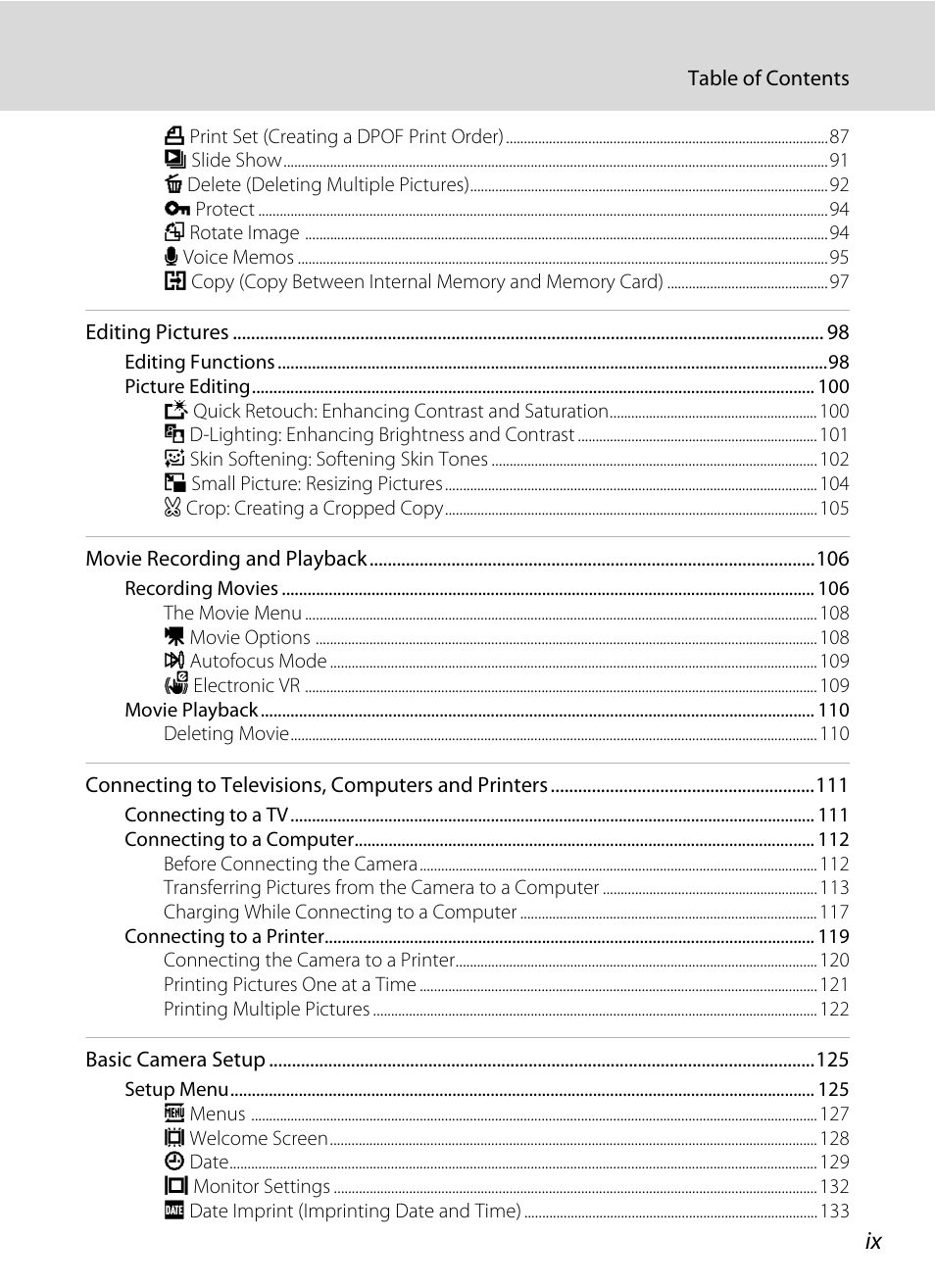 Nikon S205 User Manual | Page 11 / 184
