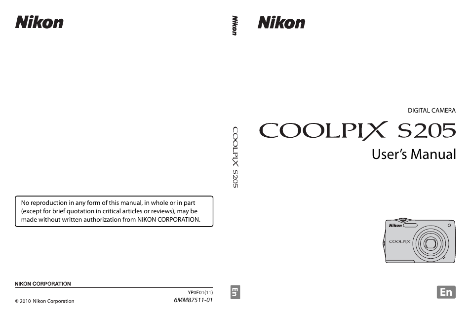 User’s manual | Nikon S205 User Manual | Page 184 / 184