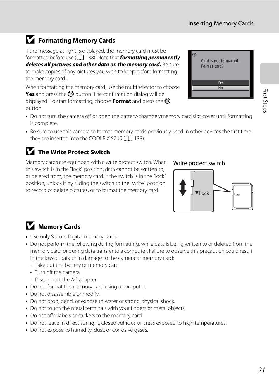 Nikon S205 User Manual | Page 33 / 184