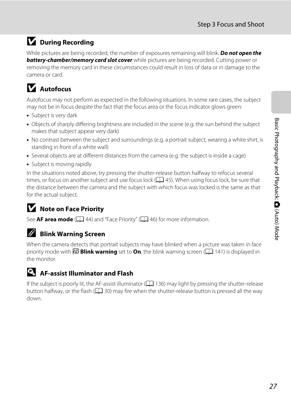 Nikon S205 User Manual | Page 39 / 184