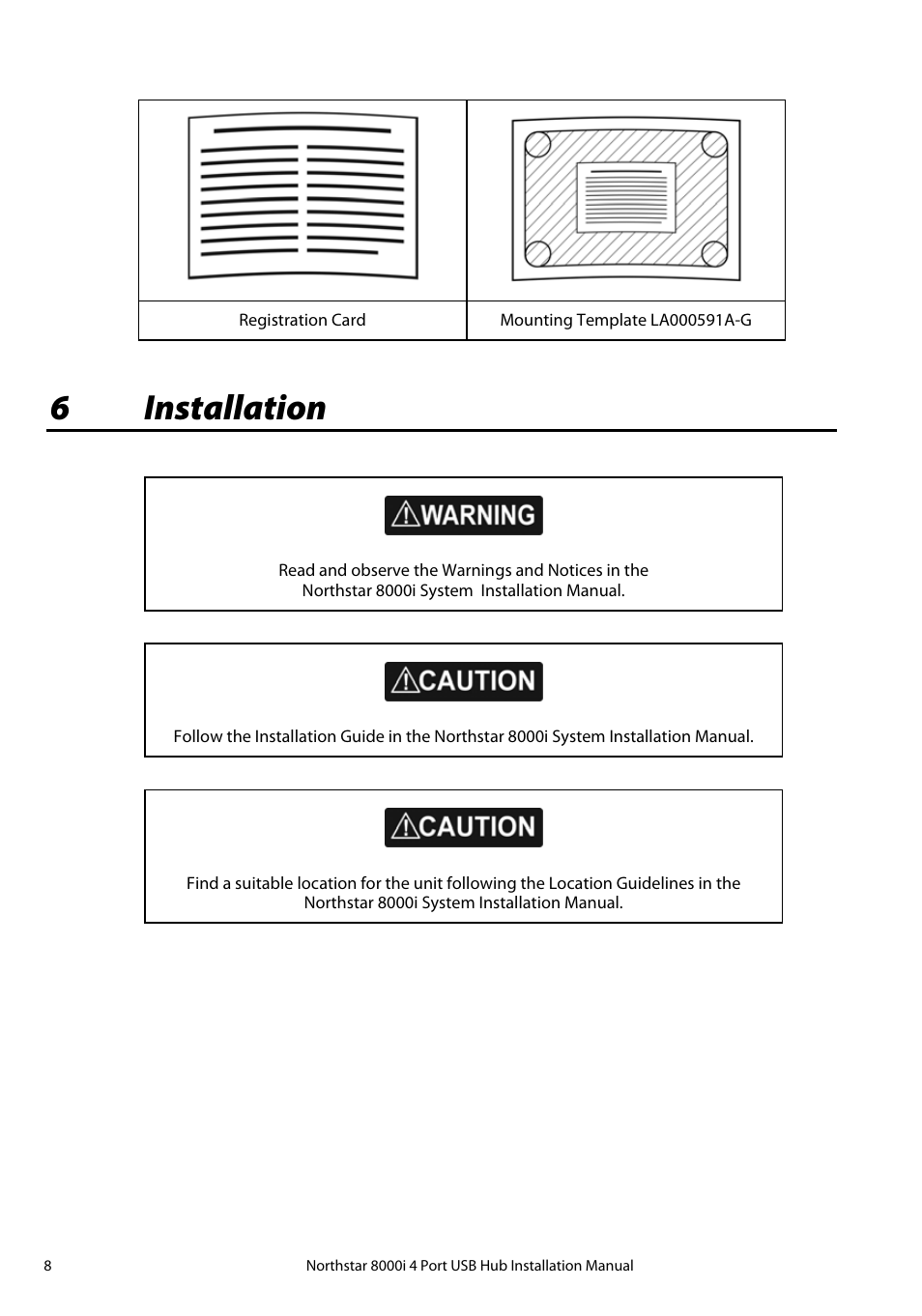 6 installation, 6installation | North Star 8000i User Manual | Page 8 / 14