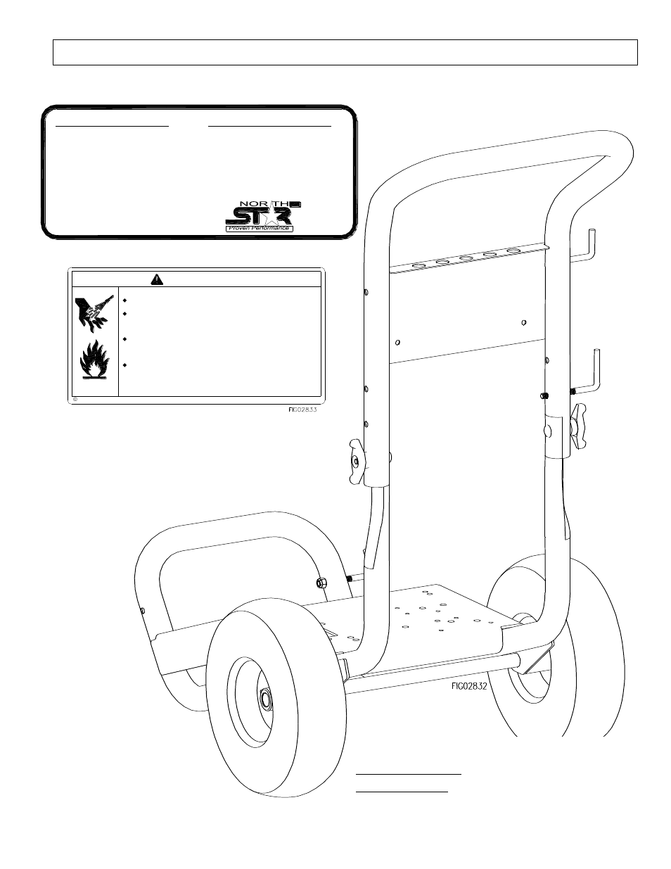 Warning label locations, Warning | North Star M1573001A User Manual | Page 6 / 30