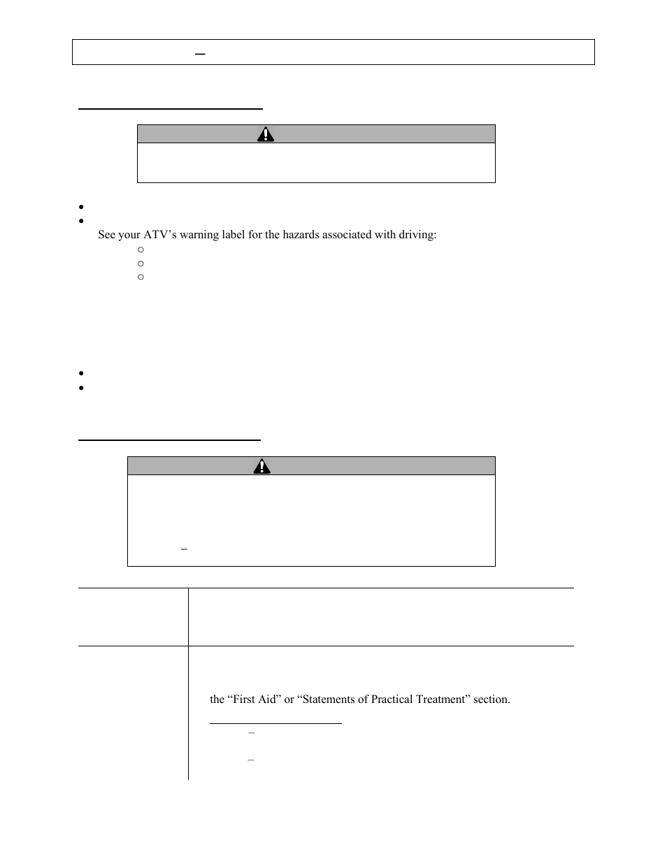 Warning, Atv vehicle handling safety, Chemical accident procedures | North Star M268180M User Manual | Page 18 / 34