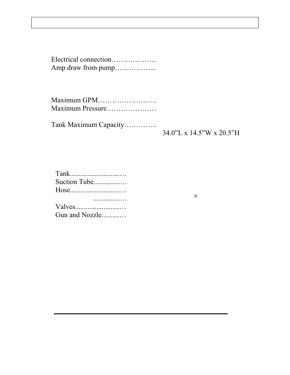 Specifications | North Star M268180M User Manual | Page 30 / 34