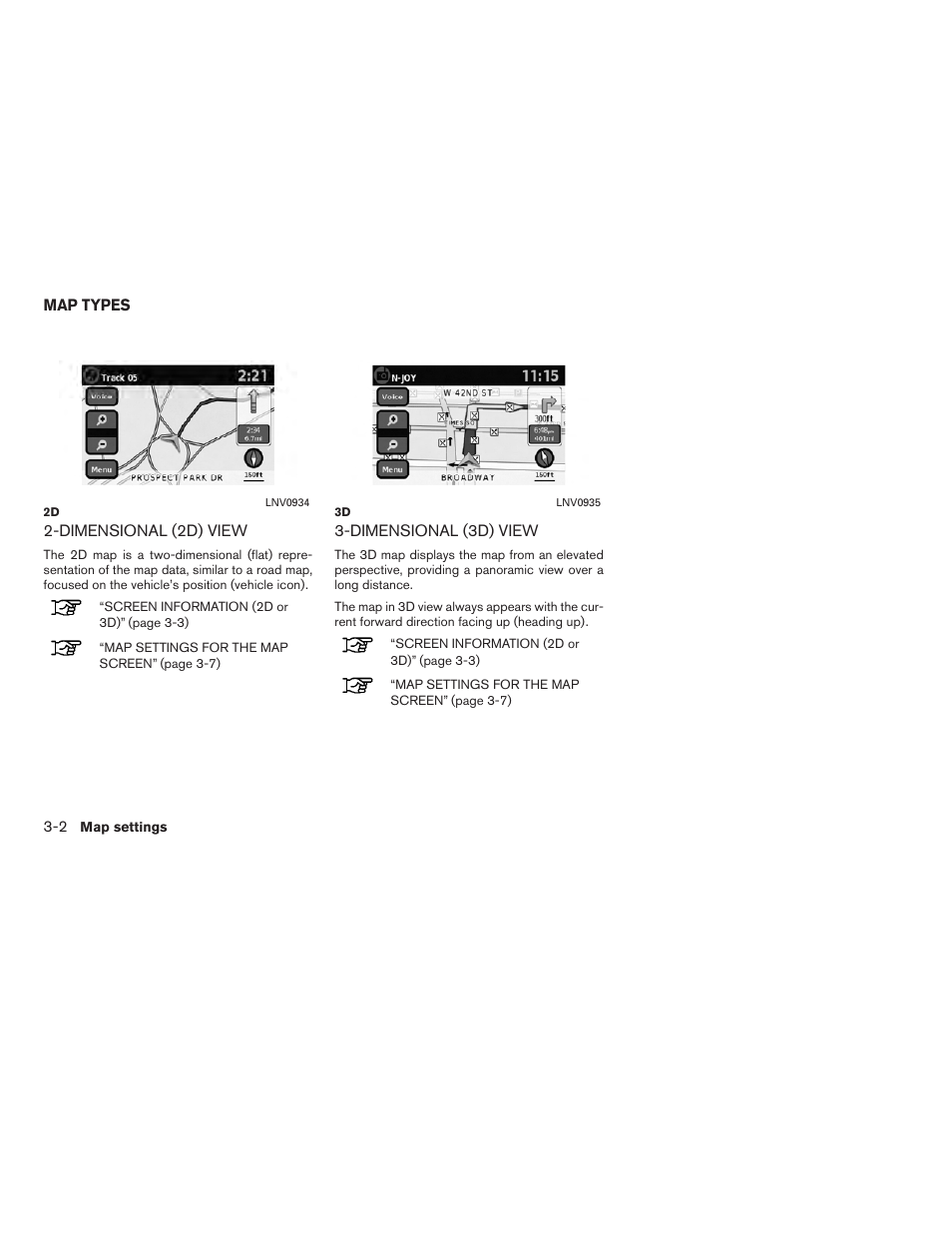 Map types -2 | NISSAN 2011 Rogue User Manual | Page 18 / 82