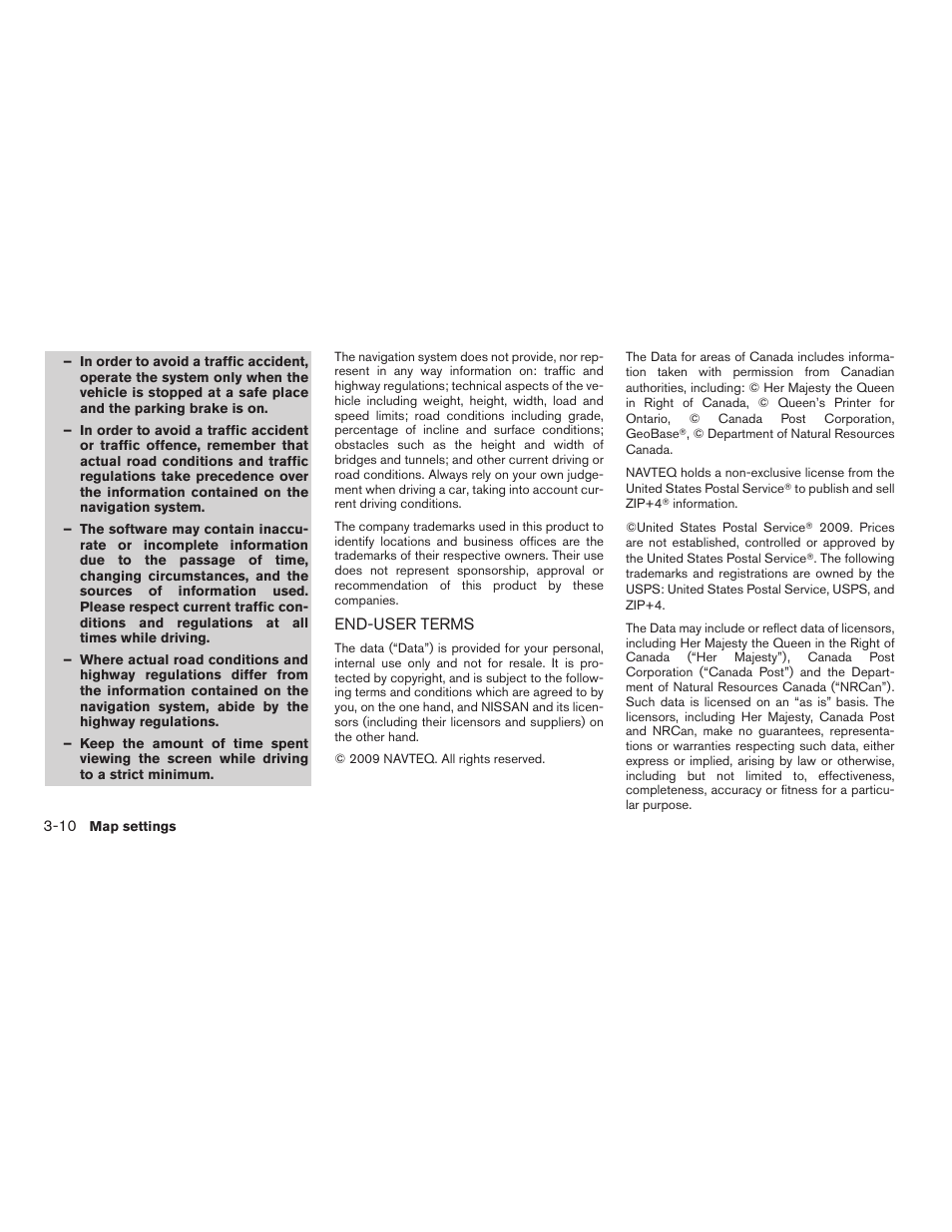 End-user terms -10 | NISSAN 2011 Rogue User Manual | Page 26 / 82